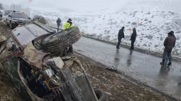 Խնձորուտ գյուղի ճանապարհին Opel-ը կողաշրջվել է. կան տուժածներ