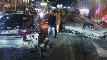 Խոշոր ու շղթայական ավտովթար՝ Երևանում