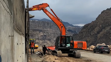 Շինարարական աշխատանքներ են ընթանում Օձունի խաչմերուկում