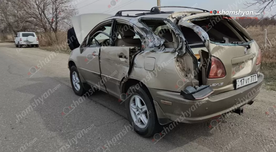 Ավտովթար՝ Արարատի մարզում․ բախվել են «Lexus»-ն ու մի քանի տոննա տրավերտինով բարձված «КрАЗ»-ը․ կան վիրավորներ