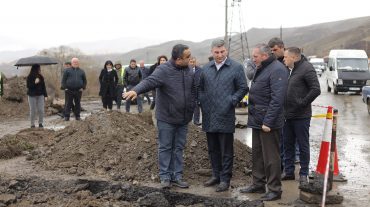 ՀՀ ՏԿԵ նախարար Գնել Սանոսյանը դիտարկել է Մ-3 ավտոճանապարհի Սպիտակ-Վանաձոր հատվածում իրականացվող ճանապարհաշինական աշխատանքների ընթացքը