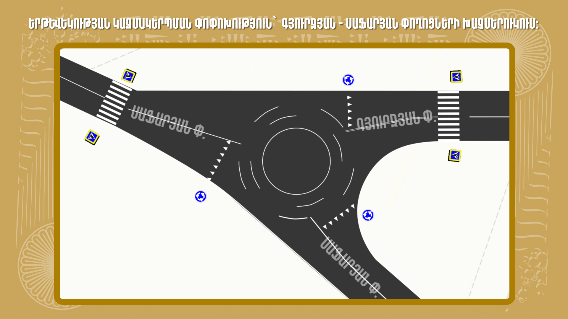 Գյուրջյան-Սաֆարյան փողոցների խաչմերուկում կկատարվի երթևեկության փոփոխություն