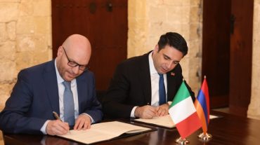 Ալեն Սիմոնյանն ու Լորենցո Ֆոնտանան ստորագրել են Հայաստանի և Իտալիայի խորհրդարանների համագործակցության վերաբերյալ արձանագրությունը