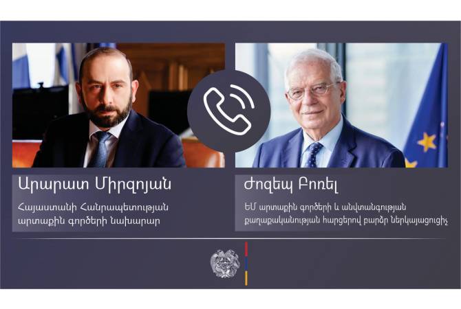 Ես վերահաստատեցի աջակցությունը Հայաստան-Ադրբեջան կարգավորման գործընթացին․ Ժոզեպ Բորելը՝ Միրզոյանի հետ հեռախոսազրույցի մասին