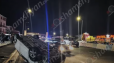 Խոշոր ավտովթար՝ Երևանում․ բախվել են «Toyota Rav 4»-ն ու «Toyota Camry»-ն, վերջինը գլխիվայր շրջվել է՝ հայտնվելով ճանապարհի մեջտեղում