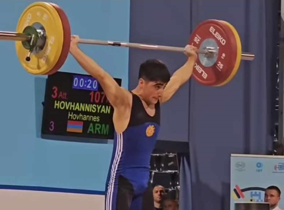 Ծանրորդ Հովհաննես Հովհաննիսյանը՝ Եվրոպայի Մ17 չեմպիոն