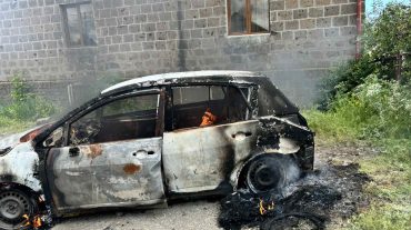 Գյումրիում ավտոմեքենա է այրվել