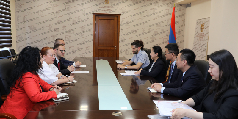 Չինաստանի կրթության նախարարության ներկայացուցիչների հետ քննարկվել են Հայաստանում չինարենի զարգացմանը վերաբերող հարցեր