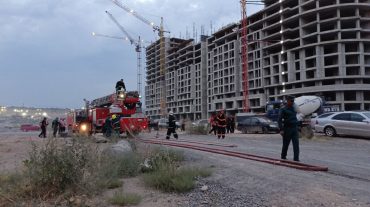 Հրդեհ կիսակառույց շենքում
