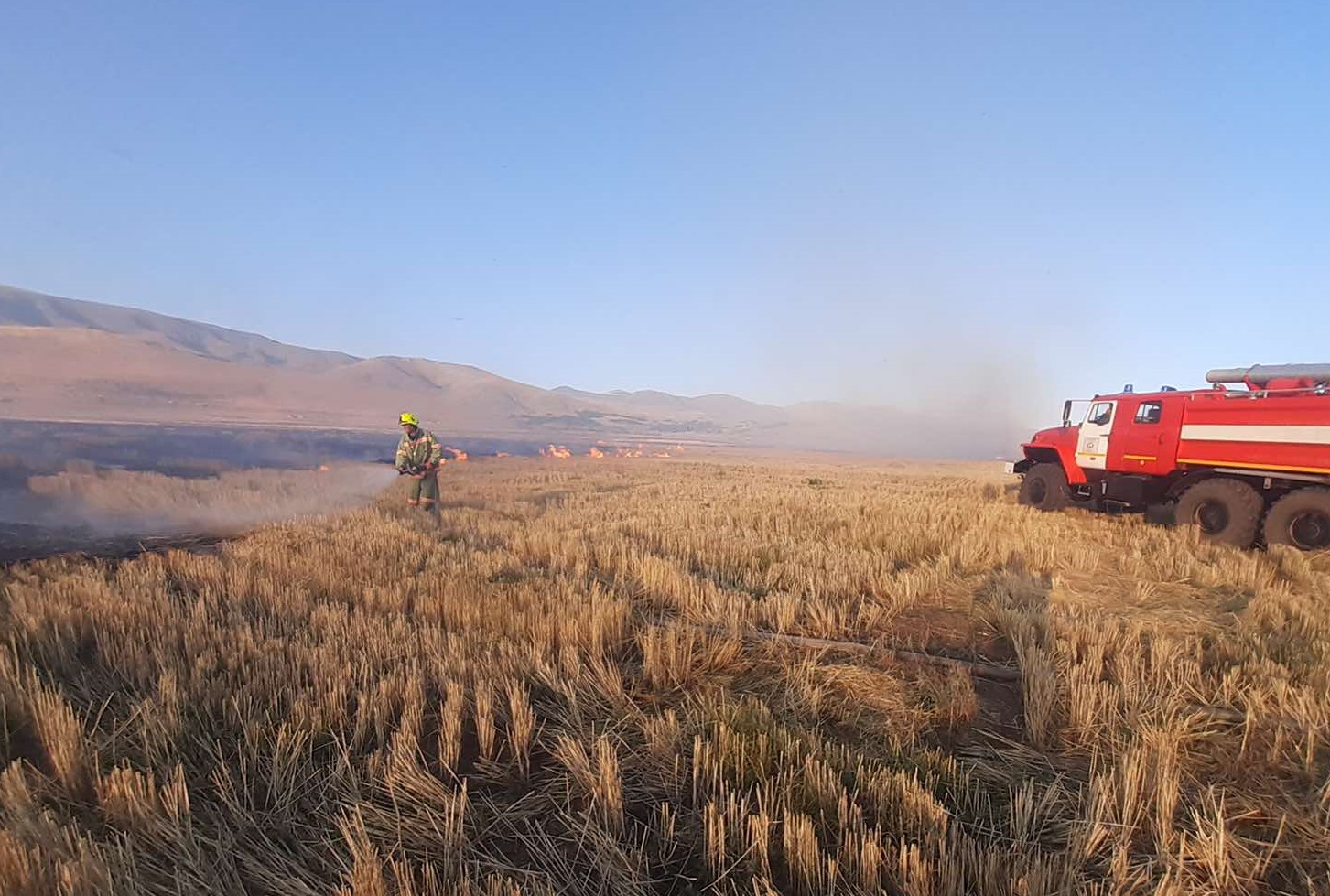 Այրվել է մոտ 25 հա հնձած արտ