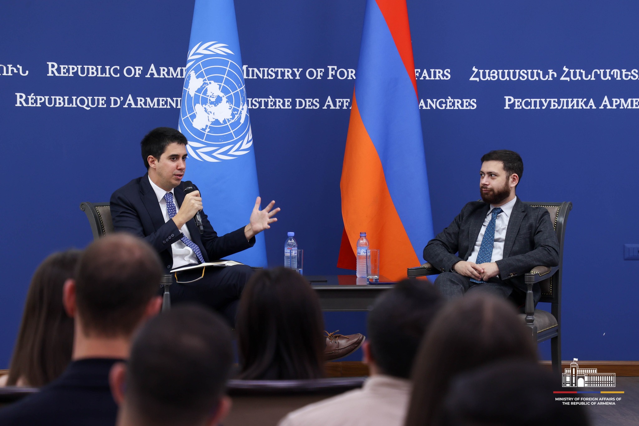 Վահան Կոստանյանն ու ՄԱԿ Գլխավոր քարտուղարի երիտասարդության հարցերով փոխտեղակալ Ֆելիպե Պաուլիերը հանդիպել են հայ երիտասարդների հետ