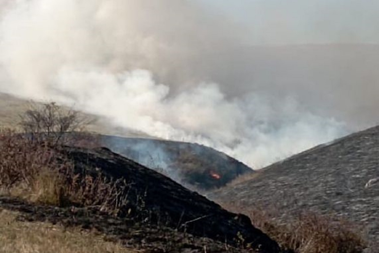 Սվերդլով գյուղում այրվել է խոտածածկույթ