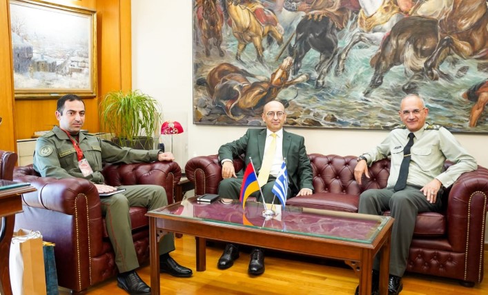 Հունաստանում ՀՀ դեսպանը և Հունաստանի Ազգային պաշտպանության Գլխավոր շտաբի պետը բարձր են գնահատել երկկողմ ռազմական փոխհամագործակցությունը