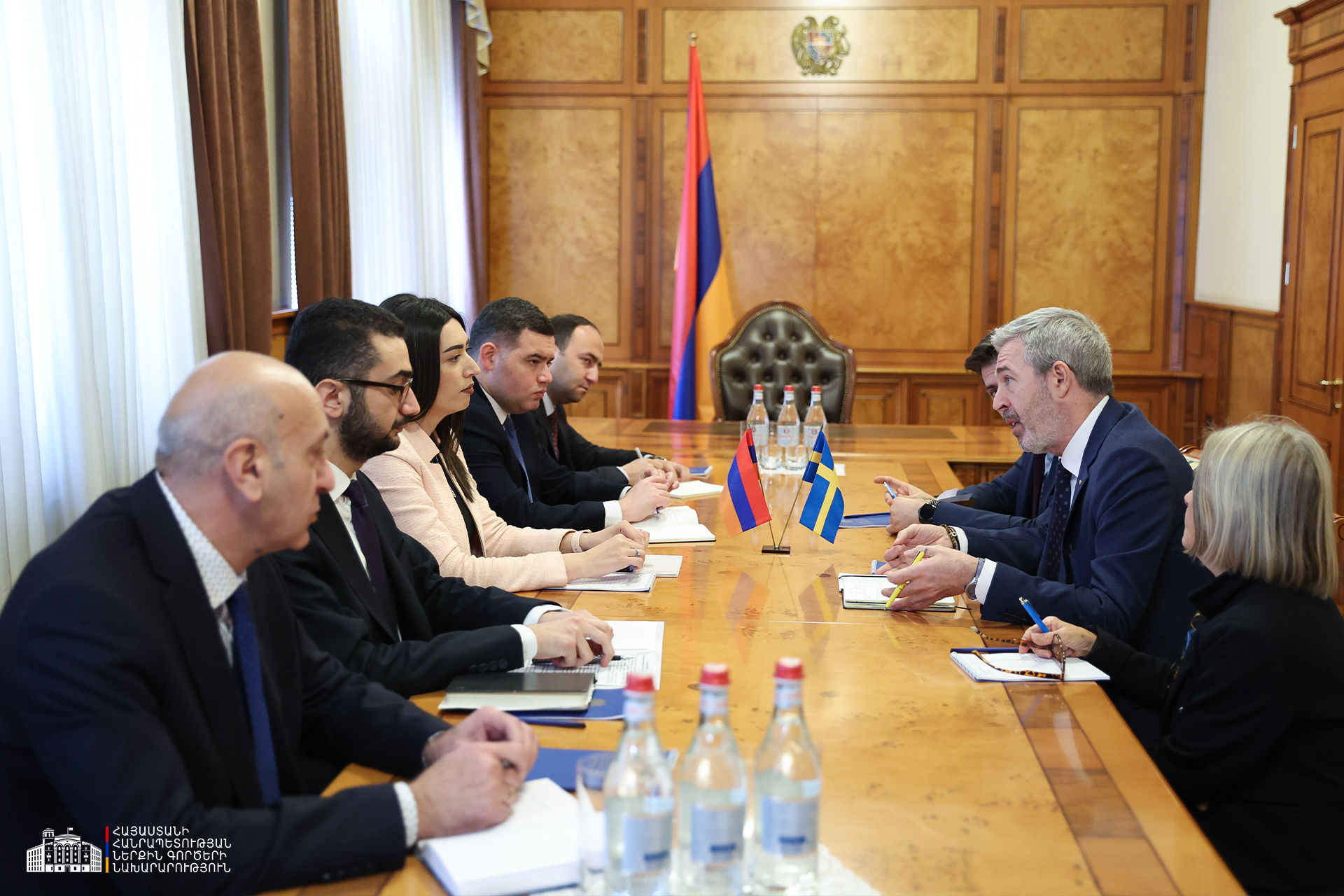 ՆԳ նախարարն ընդունել է Շվեդիայի Թագավորության արտակարգ և լիազոր դեսպանին