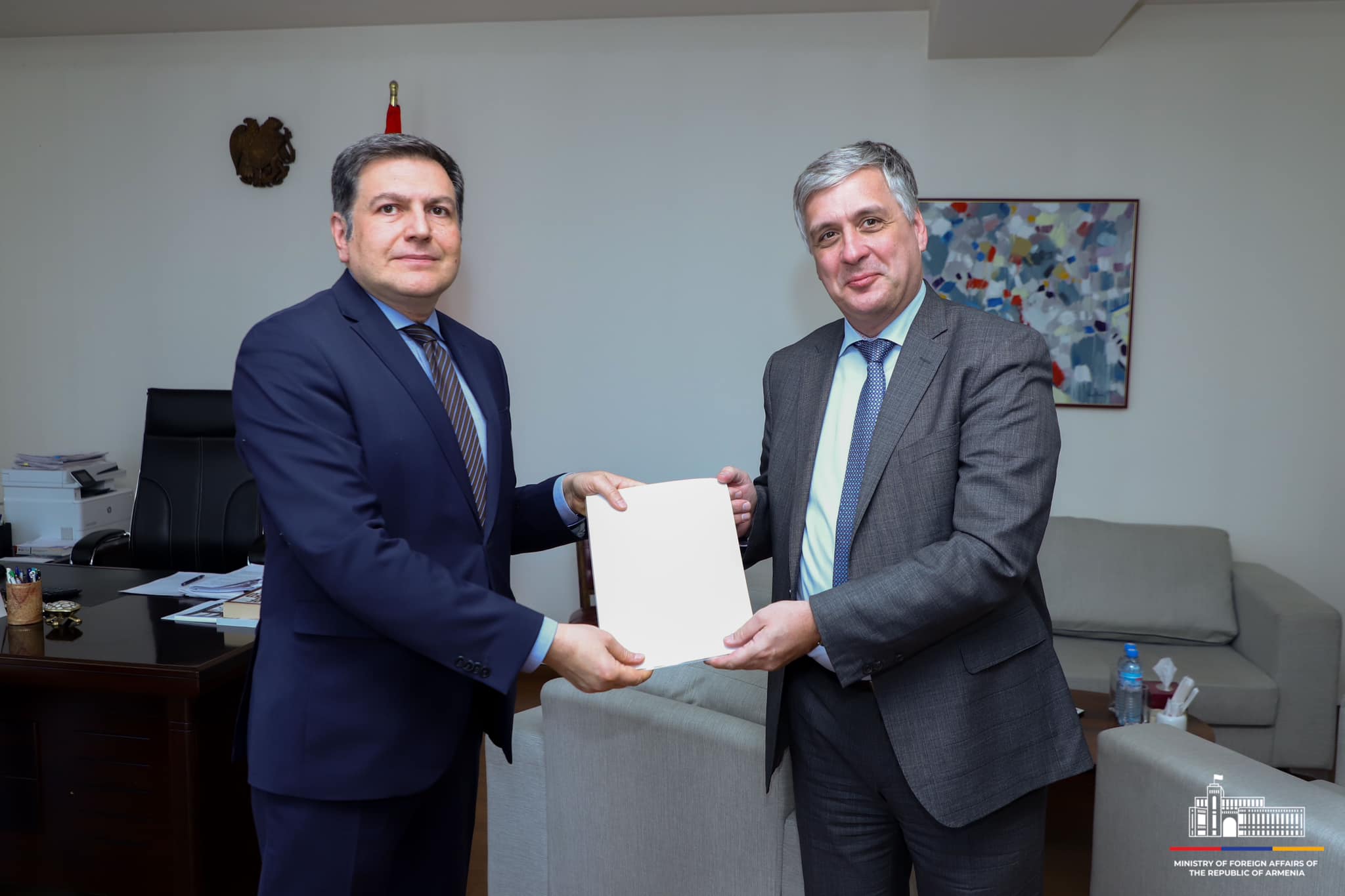 Պարույր Հովհաննիսյանն ընդունել է Հայաստանում Ավստրիայի դեսպանին՝ հավատարմագրերի պատճենը հանձնելու կապակցությամբ
