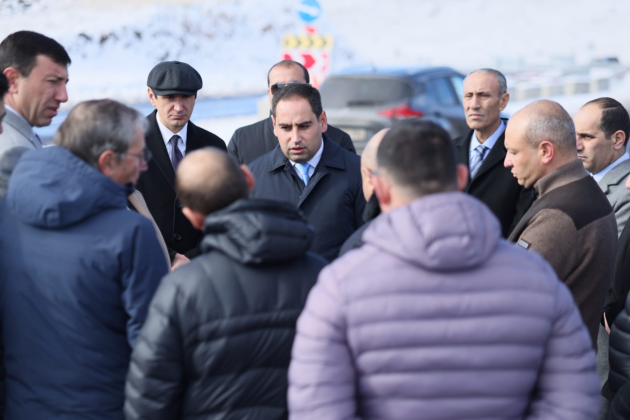 Դավիթ Խուդաթյանն այցելել է Արագածոտնի մարզ` ծանոթանալու Աշտարակ-Թալին հատվածում իրականացվող ճանապարհաշինական աշխատանքներին