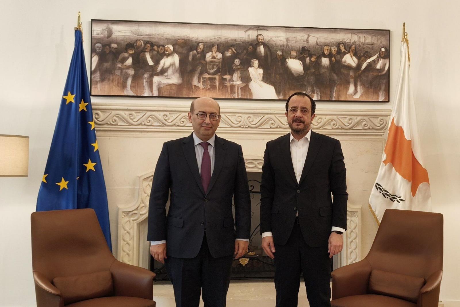 Դեսպան Տիգրան Մկրտչյանը հանդիպել է Կիպրոսի նախագահի հետ