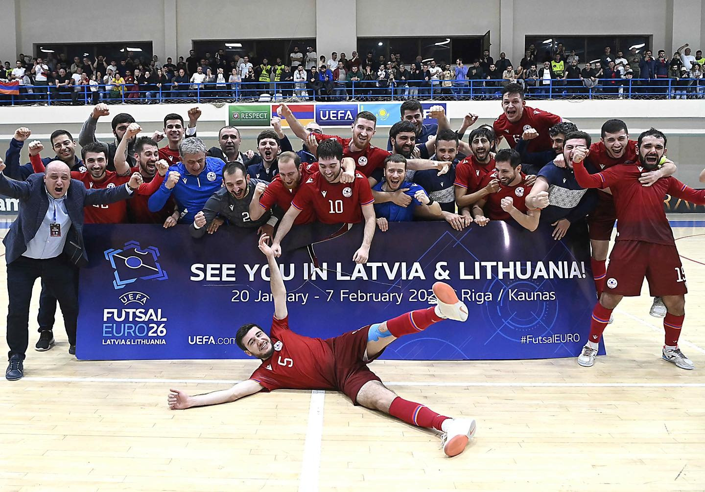 Ֆուտզալի Հայաստանի հավաքականը ՈՒԵՖԱ-ի վարկանիշային աղյուսակում 13-րդն է