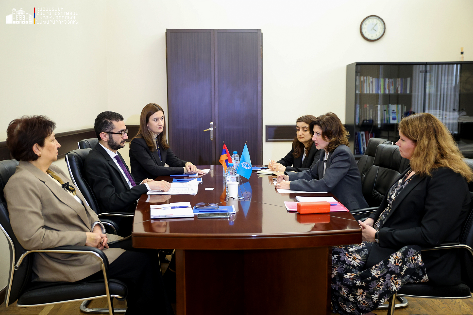 ՀՀ ՆԳ նախարարության և ՄԱԿ-ի կառույցների համագործակցությունն ամրապնդվում է․ ՆԳ նախարարի տեղակալն ընդունել է ՄԱԿ ՓԳՀ պատվիրակությանը