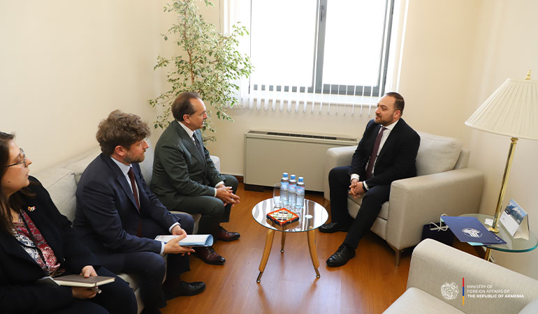 ՀՀ ԱԳՆ գլխավոր քարտուղարը հանդիպել է Մերձավոր Արևելքի աշխարհաքաղաքական հարցերի առաջատար փորձագետի հետ