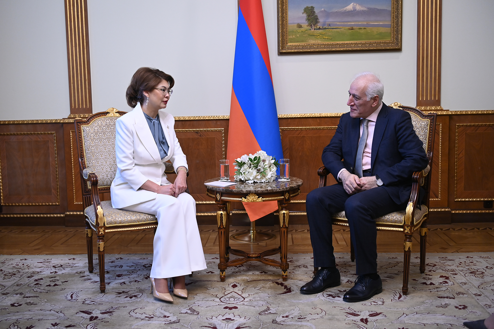 Նախագահ Վահագն Խաչատուրյանն ընդունել է Ղազախստանի մշակույթի և տեղեկատվության նախարար Աիդա Բալաևային