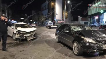 Երևանում բախվել են «Mercedes»-ն ու «Toyota Camry»-ն