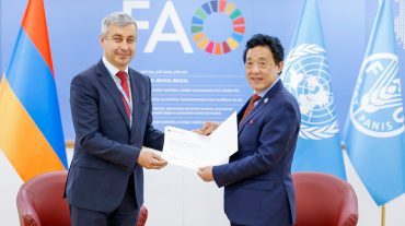 Իտալիայում ՀՀ դեսպանն իր հավատարմագրերն է հանձնել ՄԱԿ Պարենի և գյուղատնտեսության կազմակերպության գլխավոր տնօրենին