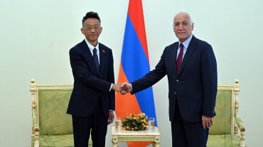 Նախագահ Վահագն Խաչատուրյանին իր հավատարմագրերն է հանձնել Հայաստանում Չինաստանի նորանշանակ դեսպանը