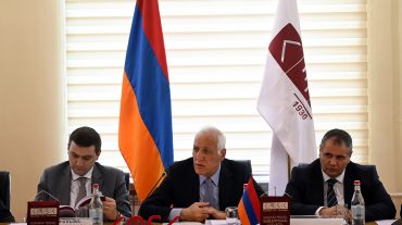 Նախագահ Վահագն Խաչատուրյանը ՀՊՏՀ-ում մասնակցել է «Ներդրումներ, տարածքային զարգացում, լոգիստիկա» խորագրով կլոր սեղան քննարկմանը