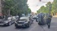 Արշակունյաց պողոտայում «Mazda CX 5»-ը բախվել է վթարված «Toyota»-ին և կողաշրջվել