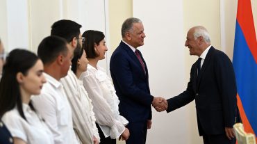 Նախագահ Վահագն Խաչատուրյանն ընդունել է «Երիտասարդ եվրոպական դեսպաններ» նախաձեռնության անդամներին