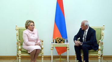 Նախագահ Վահագն Խաչատուրյանն ընդունել է ՌԴ Դաշնային ժողովի Դաշնության խորհրդի նախագահ Վալենտինա Մատվիենկոյին