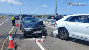 Երևան-Գյումրի ավտոճանապարհին բախվել են «Audi»-ն և «BMW»-ն