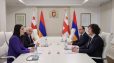 Աշխատանքային այցով Թբիլիսի մեկնած ՀՀ ՆԳ նախարար Արփինե Սարգսյանը հանդիպել է Վրաստանի վարչապետ Իրակլի Կոբախիձեին