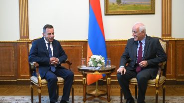 Նախագահն ընդունել է Հայաստանի արդյունաբերողների և գործարարների միության փոխնախագահ Ներսես Կարամանուկյանին