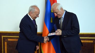 Երվանդ Զորյանը պարգևատրվել է «Հայրենիքին մատուցած ծառայությունների համար» 1-ին աստիճանի մեդալով