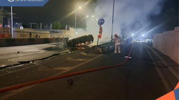 ՃՏՊ՝ հրդեհի բռնկմամբ Արտաշատի խճուղում