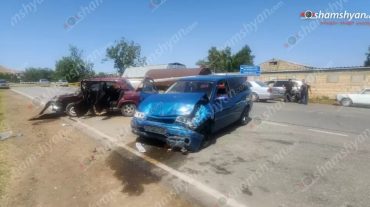 Տավուշի մարզում բախվել են «Opel»-ը և «ՎԱԶ 21-07»-ը․ ընտանիքի 7 անդամներ, որոնցից 4 երեխաներ են, տեղափոխվել են հիվանդանոց